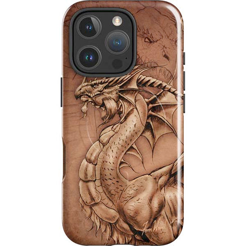 Dragon Parchment by Tom Wood iPhone 16 Pro Magsafe Impact Case